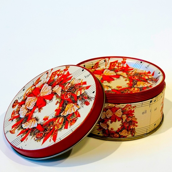 Vintage Coasters Christmas Holiday Home Decor Drinkware Barware Red Wreath Bows - Picture 1 of 16